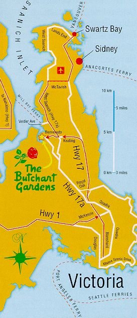 Map of Butchart Gardens